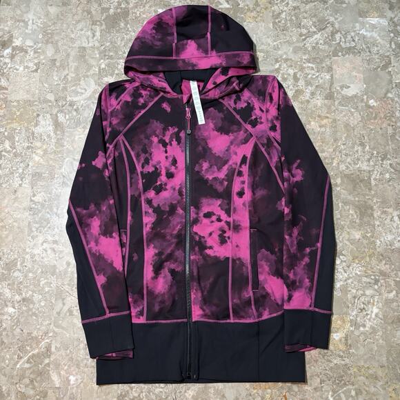 Lululemon Jacket Womens 12 Daily Practice Full Zip Hooded Thumbholes Blooming - Picture 2 of 7